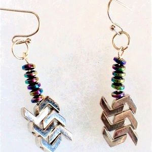 Fun Metal Beaded Earrings